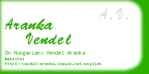 aranka vendel business card